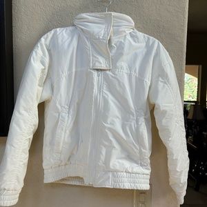 MK Sports White Ski Jacket with Hoodie . Sz 10